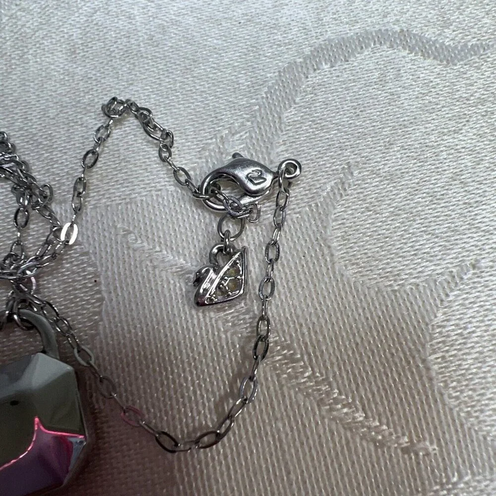 Vintage‎ Swarovski Lock Pendant Necklace/-/Ladies 33